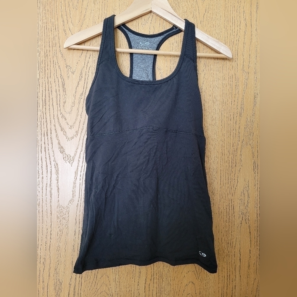 Champion Black racerback tank with built-in bra size S